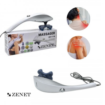 Ръчен масажор Zenet Zet-718 за цяло тяло бял
