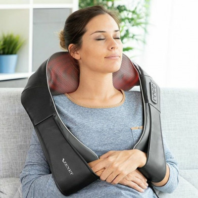 Zenet Zet-758 Massagegerät Nackenmassagegerät mit Wärme, Shiatsu Massagegerät Rückenmassagegerät mit 3D Massageköpfen, Muskelschmerzlinderung für Nacken, Rücken, Schulter